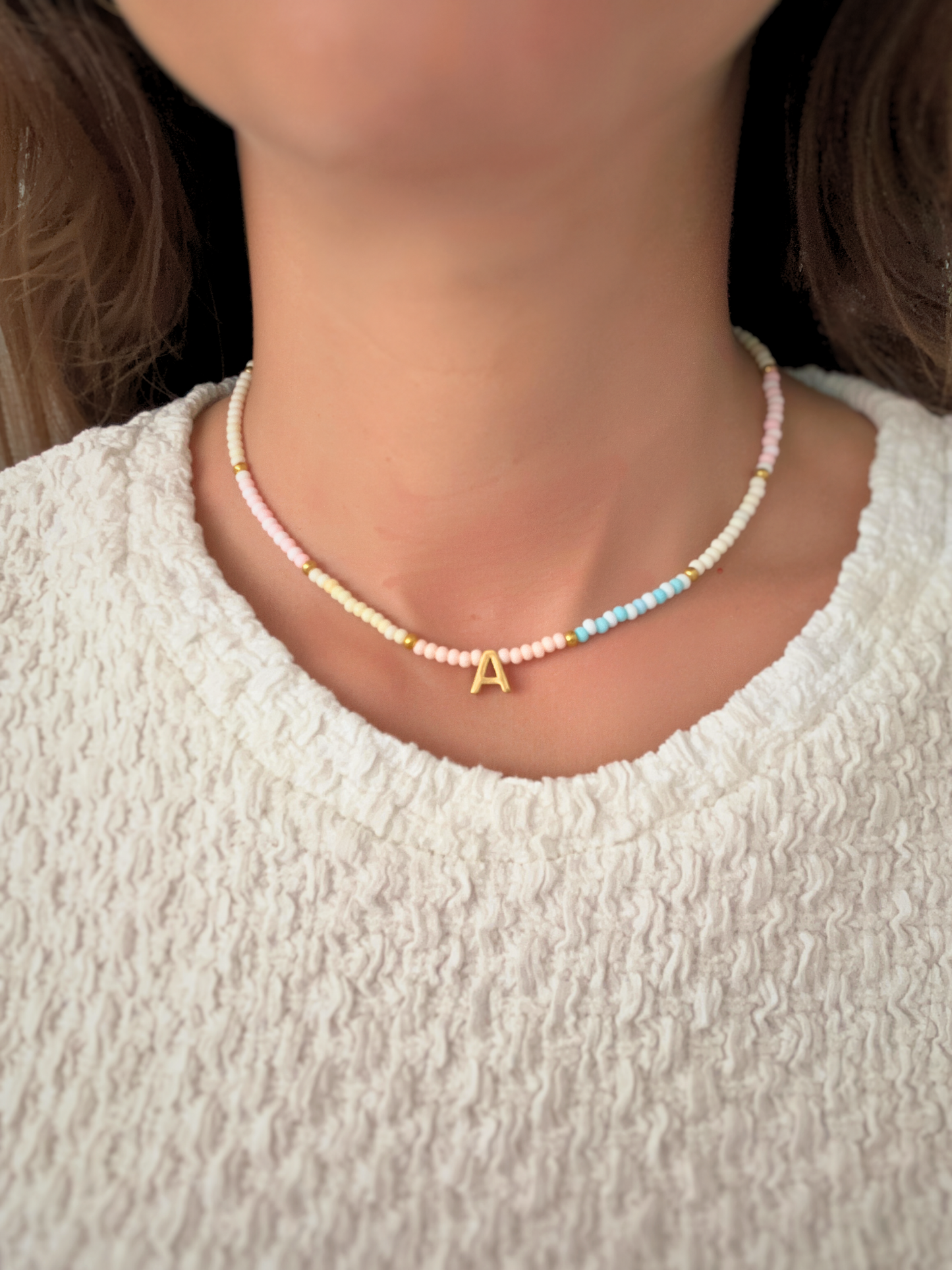 Collar BEADS & LETTER